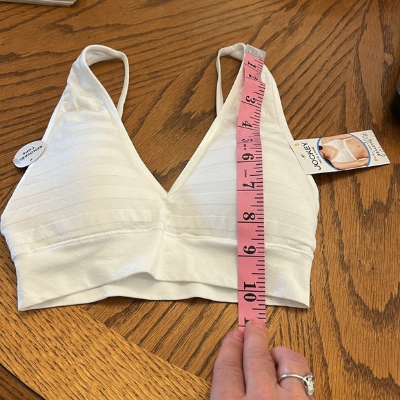 Jockey Matte & Shine Women's (S) White Microfiber Stretch NWT V Neck Bralette - Picture 6 of 6